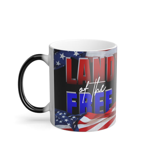 Patriotic Color Morphing Mug, Hot and Free Design, USA Flag Coffee Cup, 11oz Color Changing Drinkware, Perfect for Independence Day, [...]