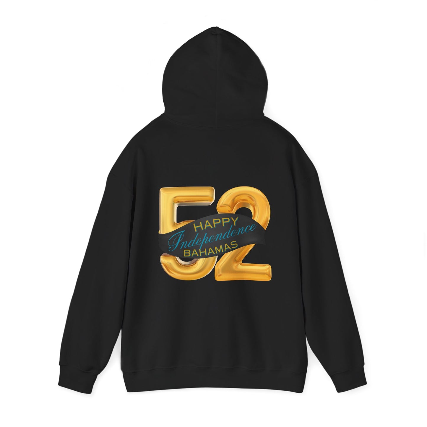 Happy 52nd Independence Blue Stripe Bahamas Hoodie, Cozy Sweatshirt, 52nd Anniversary Gift, Unisex Pullover, Festive Celebration Apparel