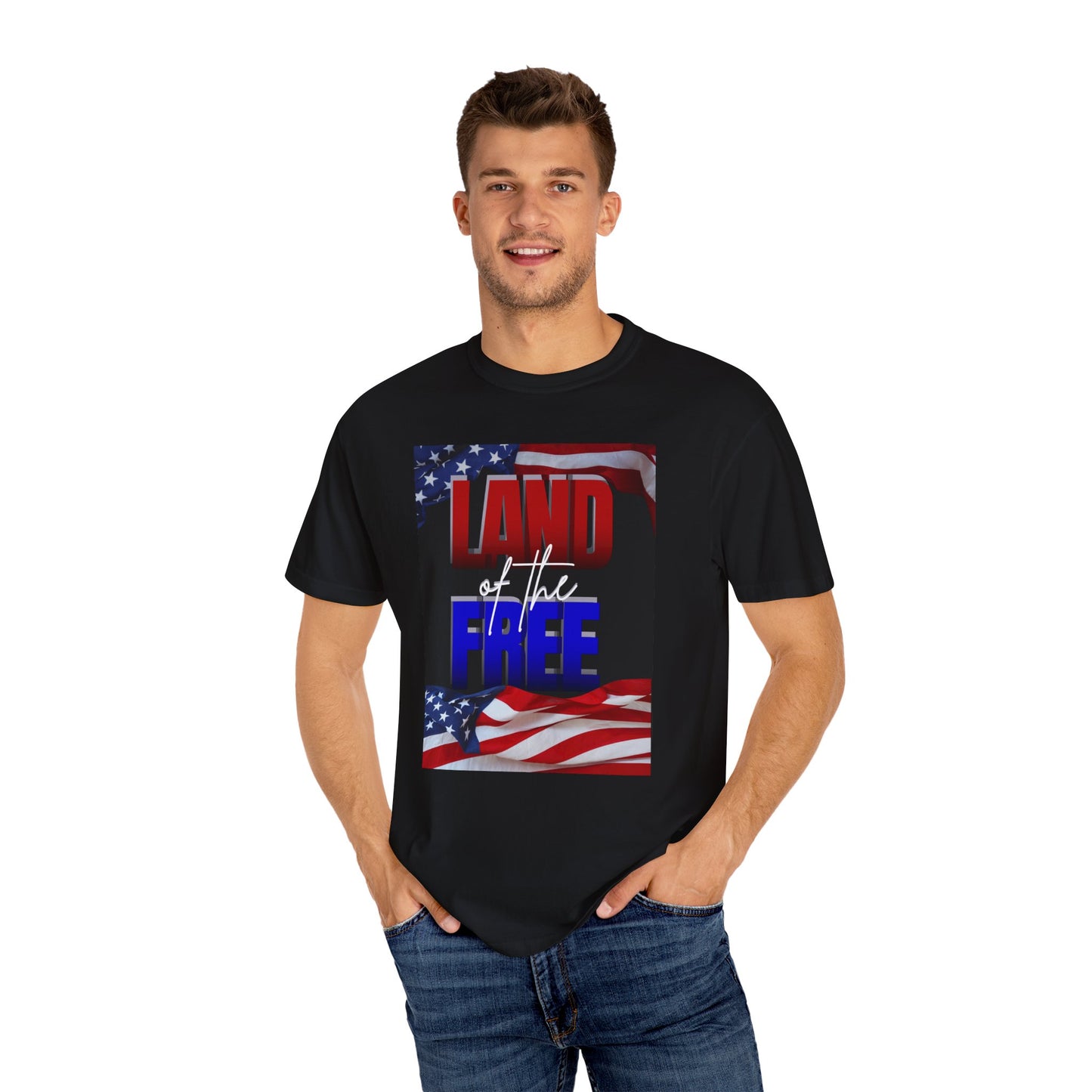 Patriotic T-Shirt, Land of the Free, Home of the Brave, 4th of July Apparel, Independence Day Gift, American Pride T-Shirt, Casual Wear