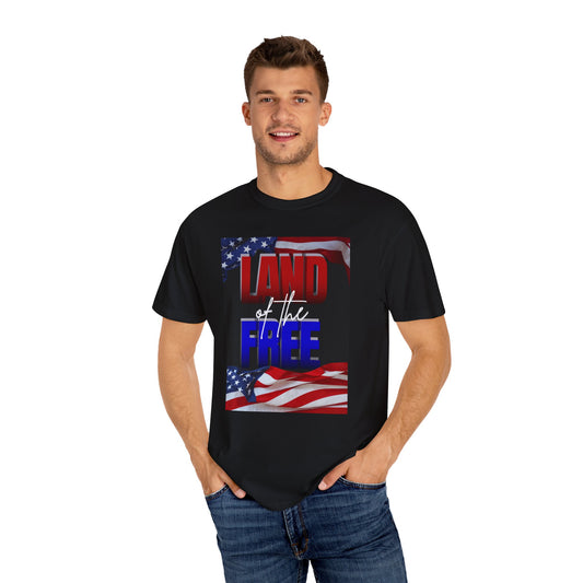 Patriotic T-Shirt, Land of the Free, Home of the Brave, 4th of July Apparel, Independence Day Gift, American Pride T-Shirt, Casual Wear