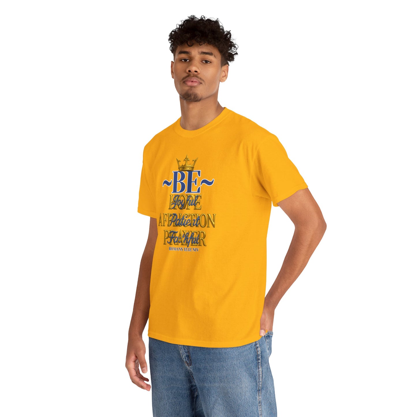 Romans 12:12 Unisex Heavy Cotton Tee with Inspirational Quote - Be joyful in Hope, Perfect Gift for Spiritual Seekers, Daily Wear, Encouragement, [...]