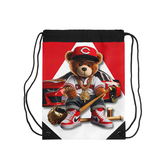 Cincinnati Reds Baseball, Sporty Teddy Bear Drawstring Bag, Fun Gym Bag, Stylish Backpack, Adorable Kids Accessories, Trendy Gift for Sports Lovers, Unique [...]