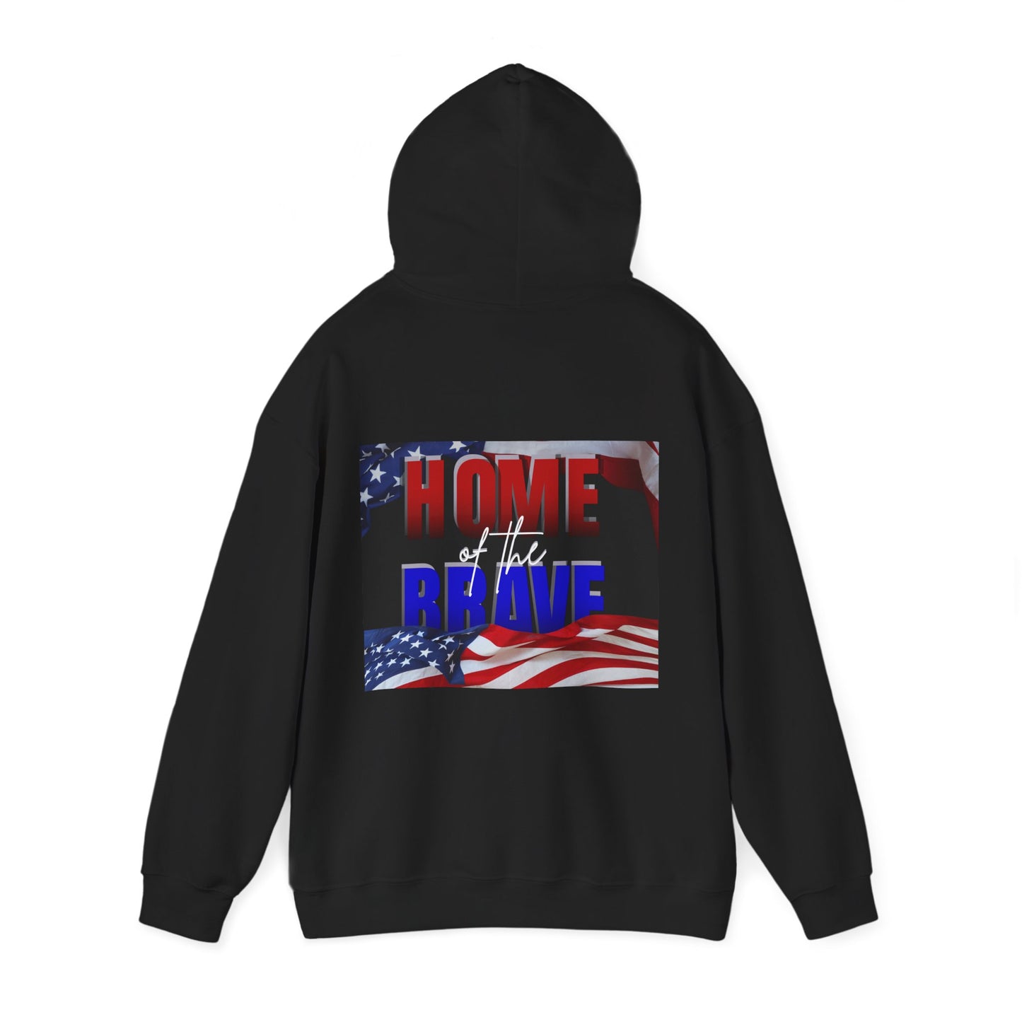 Patriotic Hooded Sweatshirt | Land of the Free | Home of the Brave | Unisex Pullover | Independence Day Gift