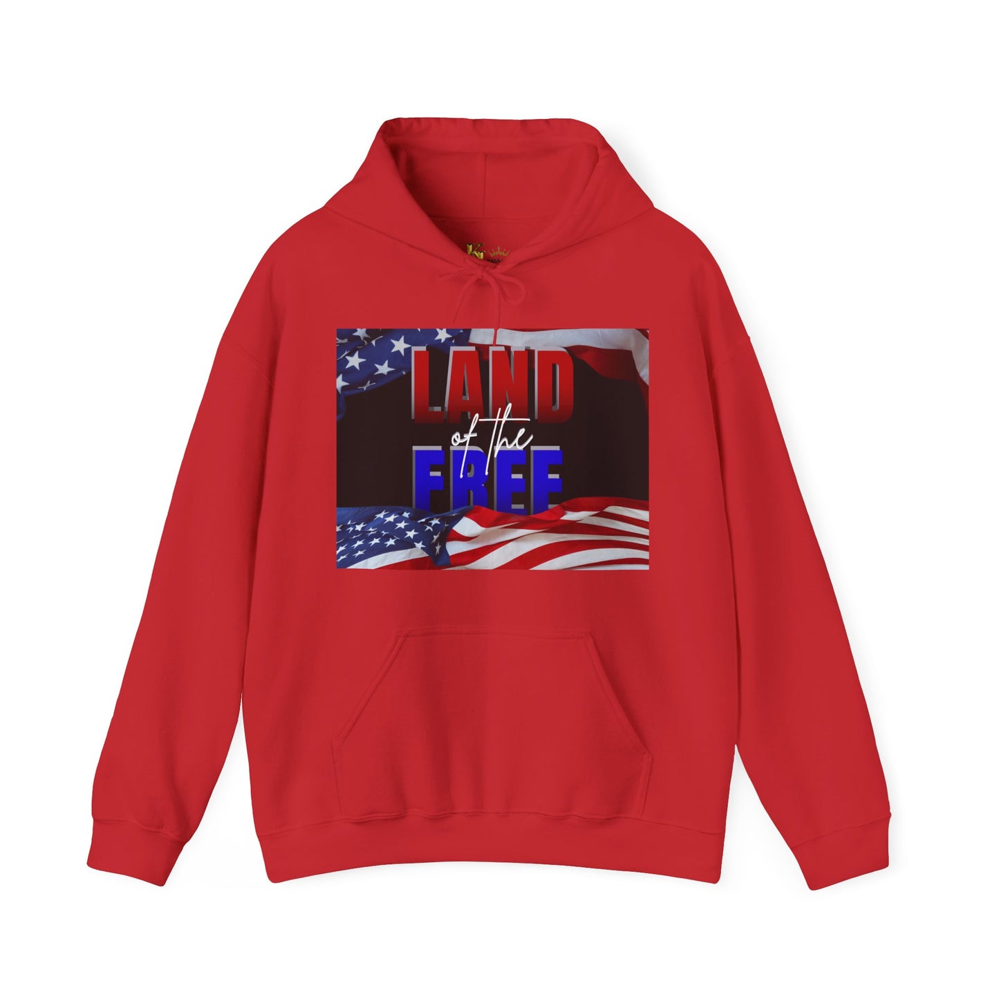 Patriotic Hooded Sweatshirt | Land of the Free | Home of the Brave | Unisex Pullover | Independence Day Gift