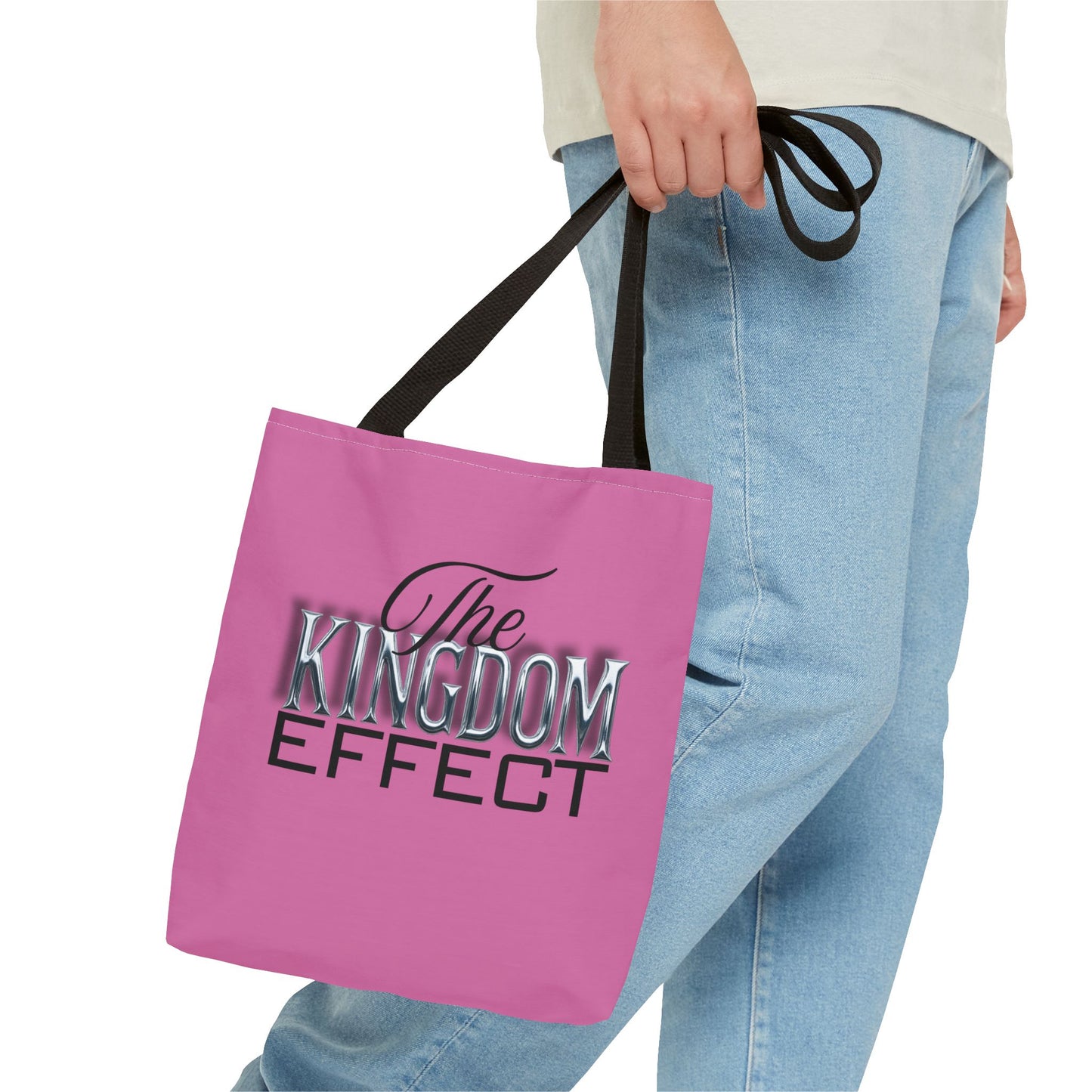 The Kingdom Effect Pink Tote Bag | Stylish Reusable Shoulder Bag | Gift for Kingdom Lovers | Eco-Friendly Shopping Tote, Everyday Companion