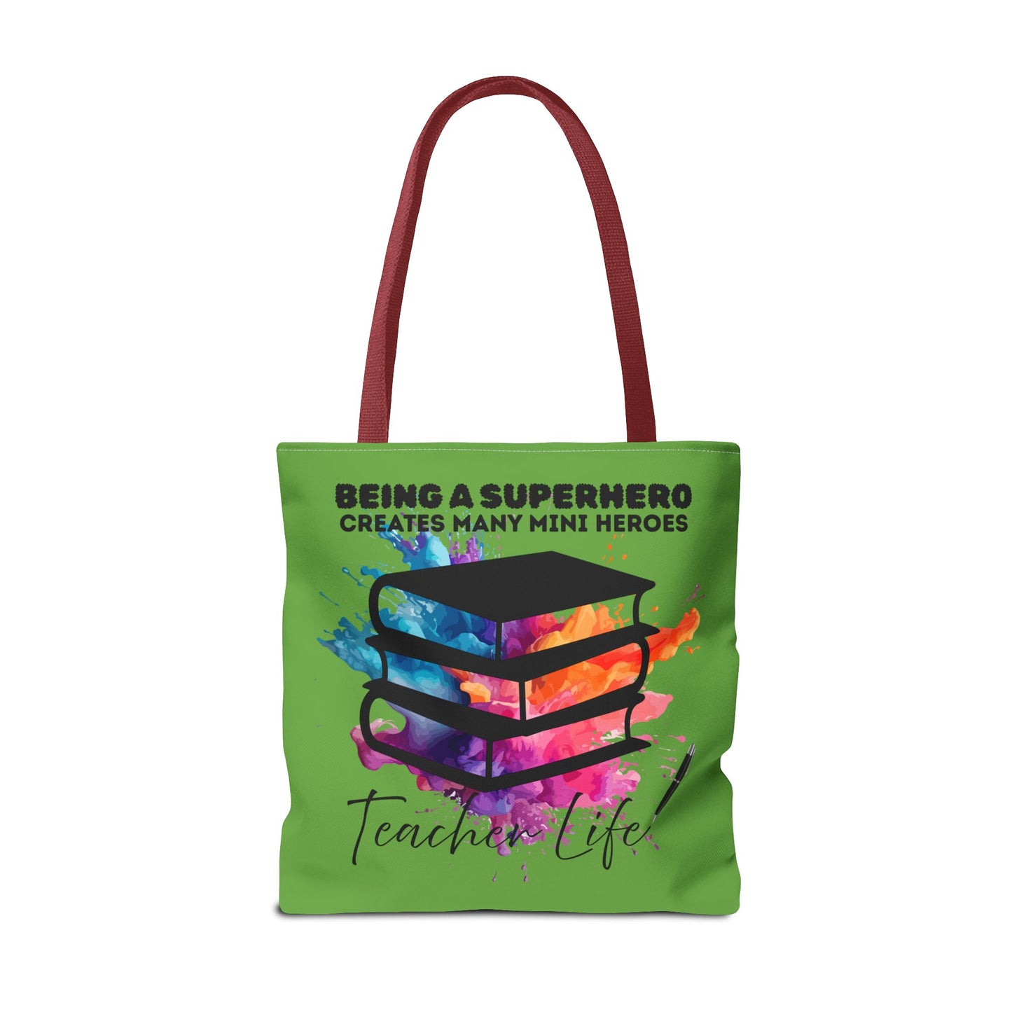 Superhero Teacher Life Tote Bag, Teacher Gift, Eco-Friendly Bag, Back to School Accessory, Inspirational Tote