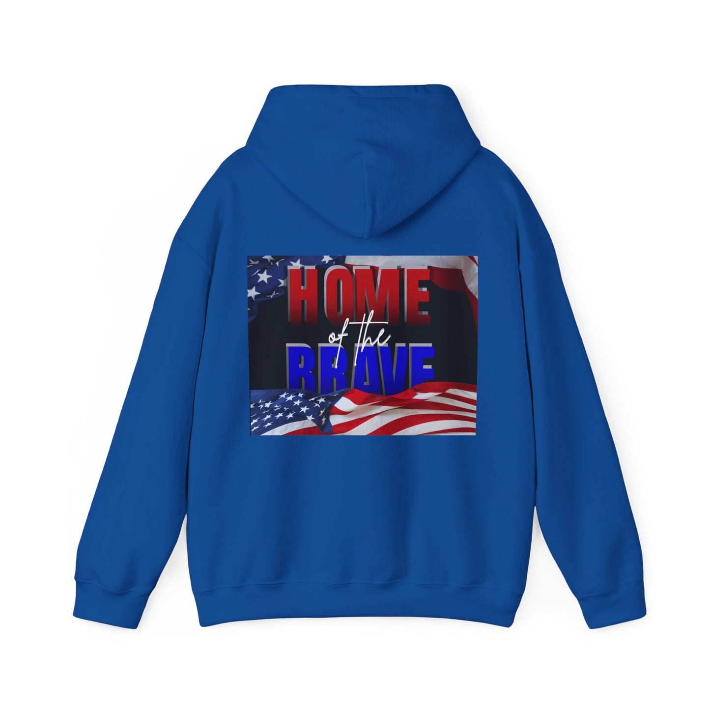 Patriotic Hooded Sweatshirt | Land of the Free | Home of the Brave | Unisex Pullover | Independence Day Gift