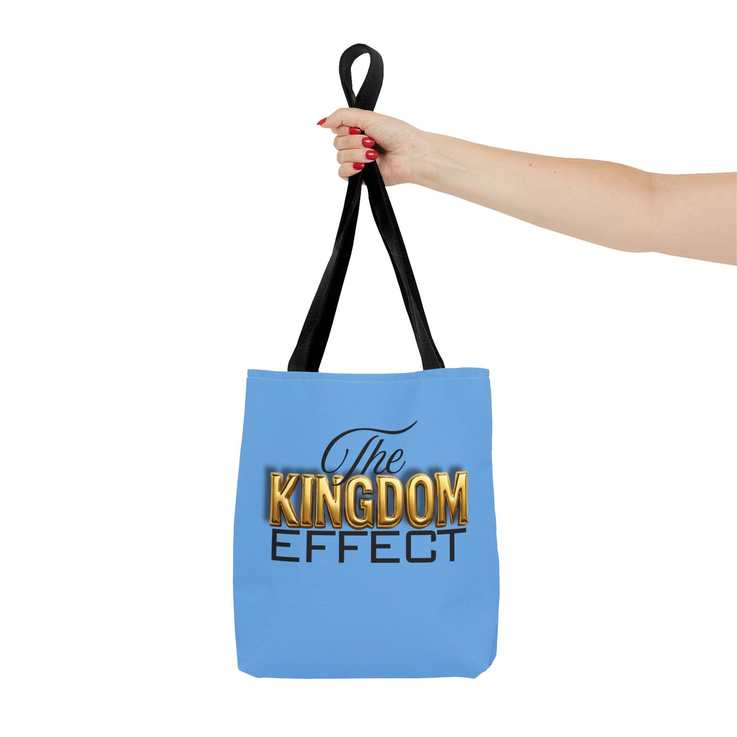 The Kingdom Effect, Blue Stylish Kingdom Effect Tote Bag, Eco-Friendly Shopping Bag, Gift for Kingdom Fans, Trendy Everyday Tote, Motivational Accessory