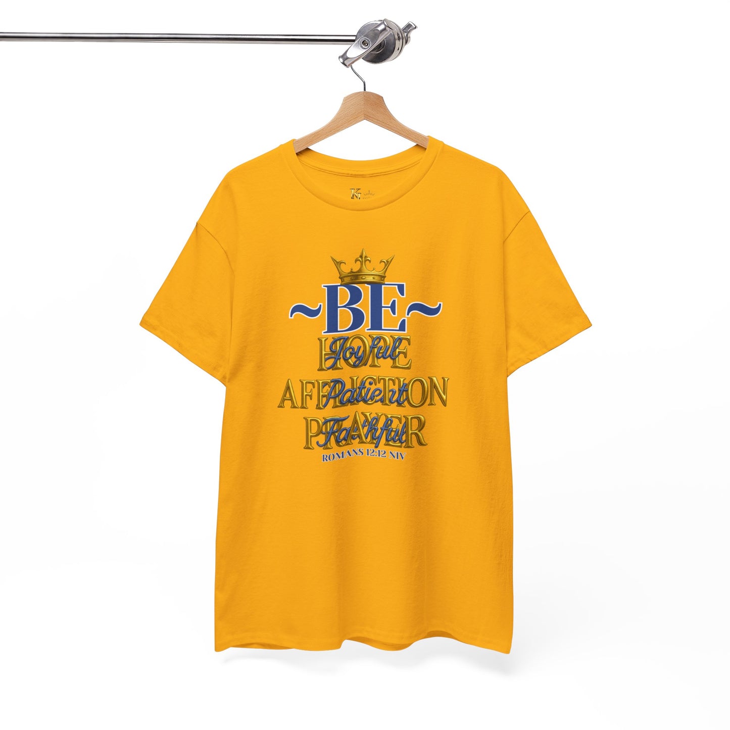 Romans 12:12 Unisex Heavy Cotton Tee with Inspirational Quote - Be joyful in Hope, Perfect Gift for Spiritual Seekers, Daily Wear, Encouragement, [...]