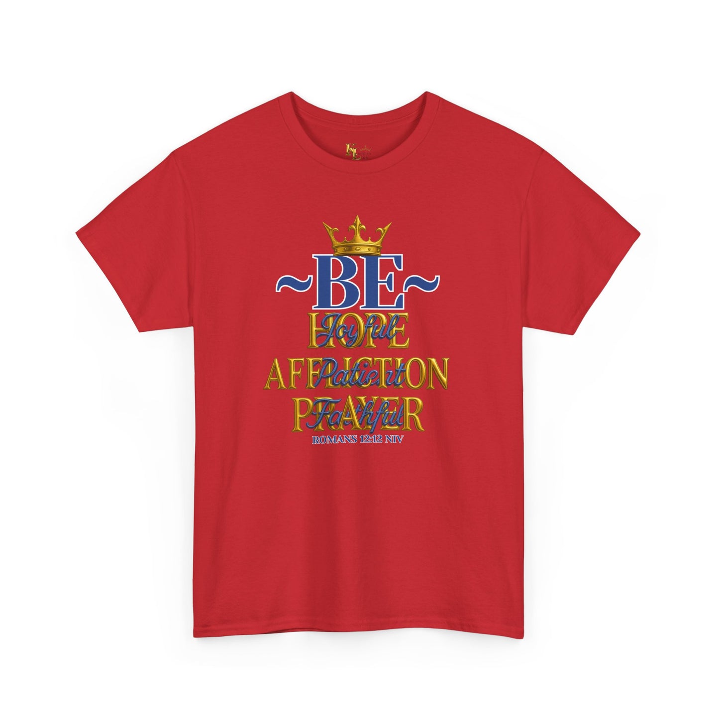 Romans 12:12 Unisex Heavy Cotton Tee with Inspirational Quote - Be joyful in Hope, Perfect Gift for Spiritual Seekers, Daily Wear, Encouragement, [...]