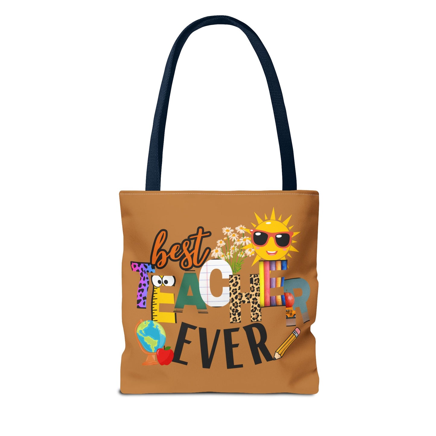 Best Teacher Ever, Inspirational Tote Bag, Motivational Bag, Teacher Gift, Bright Colorful Tote, Eco-Friendly Shopping Bag
