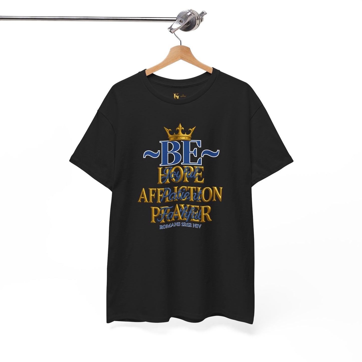 Romans 12:12 Unisex Heavy Cotton Tee with Inspirational Quote - Be joyful in Hope, Perfect Gift for Spiritual Seekers, Daily Wear, Encouragement, [...]