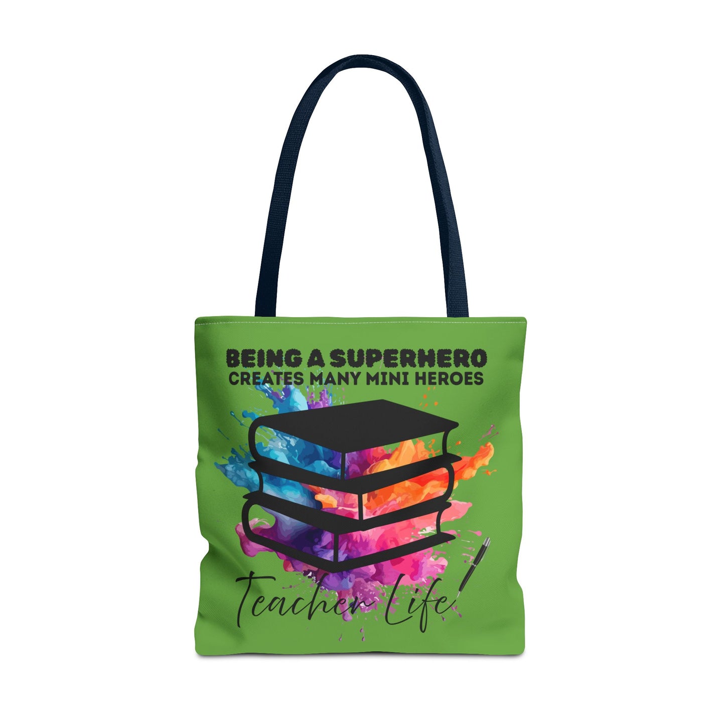 Superhero Teacher Life Tote Bag, Teacher Gift, Eco-Friendly Bag, Back to School Accessory, Inspirational Tote