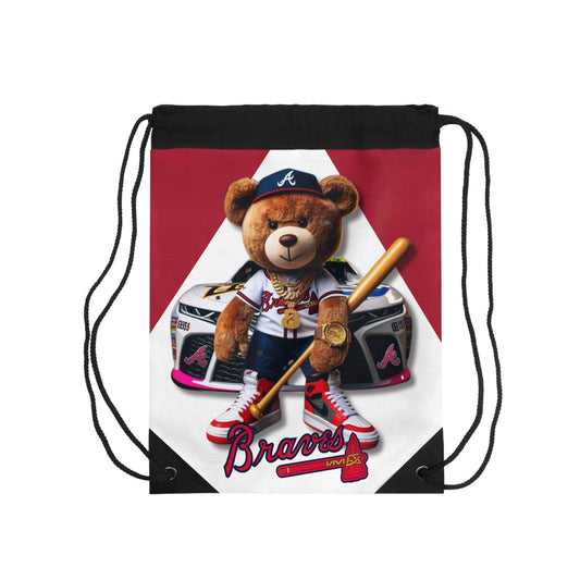 Atlanta Braves Baseball, Sporty Teddy Bear Drawstring Bag, Fun Gym Bag, Stylish Backpack, Adorable Kids Accessories, Trendy Gift for Sports Lovers, Unique [...]