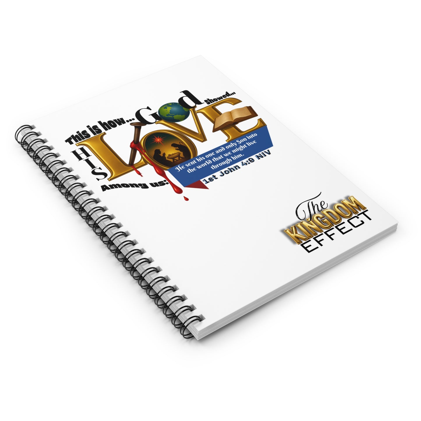 1st John 4:9, Inspirational Spiral Notebook - God's Love Design