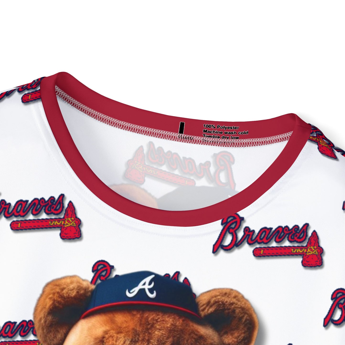 Atlanta Braves Baseball, Bristol Motor Speedway, Men's Sports Jersey with Bear Mascot, Cute Baseball Shirt, Sporty Casual Wear, Gifts for Sports Fans, MLB Team Apparel, Fun Birthday Present